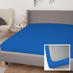 Простиня на резинці FlexDress 160х200 см синя 6132 фото | Tidy Home