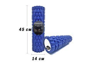 Массажный ролик EasyFit Grid Roller 45 см v.2.1 Синий 2158 фото | Tidy Home