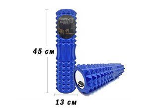 Массажный ролик EasyFit Grid Roller 45 см v.2.2 Синий 2159 фото | Tidy Home