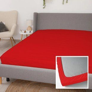 Простиня на резинці FlexDress 180х200 см червона 6193 фото | Tidy Home