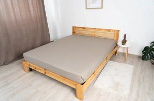 Простынь-чехол на резинке односпальная ТЕП 04020-26821 90х200 см хаки 6286 фото | Tidy Home