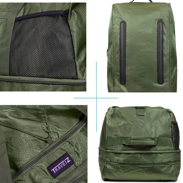 Сумка дорожня на колесах TravelZ Wheelbag Doubleloader foldable green (603097) 4697 фото | Tidy Home