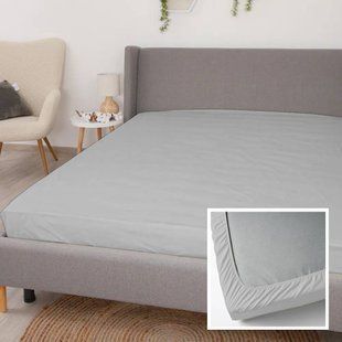 Простынь на резинке FlexDress 200х200 см светло-серая 6099 фото | Tidy Home