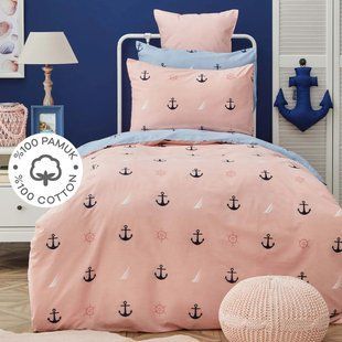 Постільна білизна Nautica Home - Anchor ранфорс підлітковий 4106 фото | Tidy Home