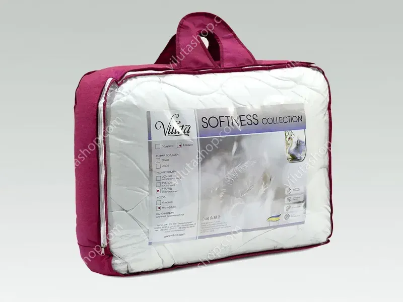 Одеяло Viluta стёганое, лебяжий пух, микрофибра, Softness Collection 205х140 см 5441 фото | Tidy Home