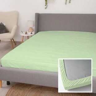 Простынь на резинке FlexDress 200х200 см салатовая 6114 фото | Tidy Home