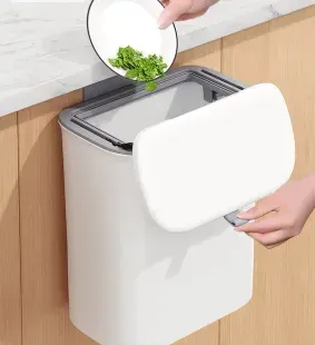 Навісне відро для сміття 12 л Joybos Wall Mounted, біле 1610 фото | Tidy Home