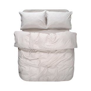Постільна білизна Lotus Home Washed cotton - Pinstripe kahve-bej полуторний 4270 фото | Tidy Home