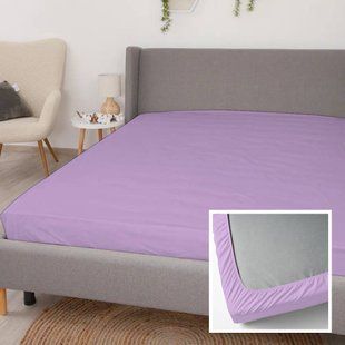 Простиня на резинці FlexDress 180х200 см лілова 6168 фото | Tidy Home