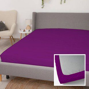 Простиня на резинці FlexDress 120х200 см фіолетова 6135 фото | Tidy Home