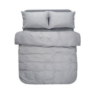 Постельное белье Lotus Home Washed cotton - Daften antracite евро 4038 фото | Tidy Home