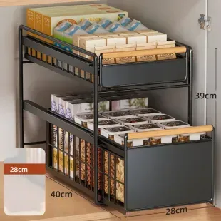 Полиця для кухні Joybos Rack F4 для зберігання, чорна 2492 фото | Tidy Home