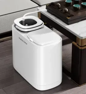 Відро для сміття Joybos Wet Dry, з відсіками для сортування мокрого та сухого сміття, біле 1615 фото | Tidy Home