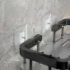 Полка для ванной комнаты CHY с держателем для полотенца 1 шт, серебристая 2474 фото 3