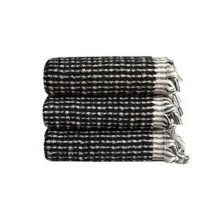 Полотенце Barine - Curly Bath Towel ecru-black кремово-черное 90*170 2832 фото | Tidy Home