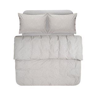 Постельное белье Lotus Home Washed cotton - Solid light antracite семейное 4034 фото | Tidy Home