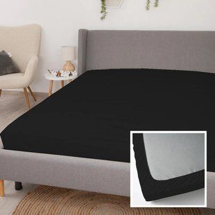 Простиня на резинці FlexDress 180х200 см чорна 6188 фото | Tidy Home