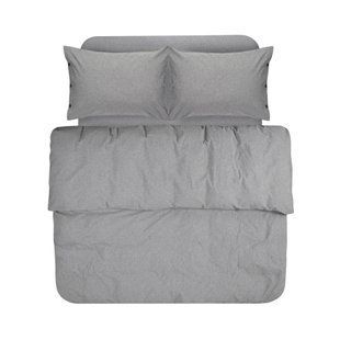 Постільна білизна Lotus Home Washed cotton - Solid antracite євро 4042 фото | Tidy Home